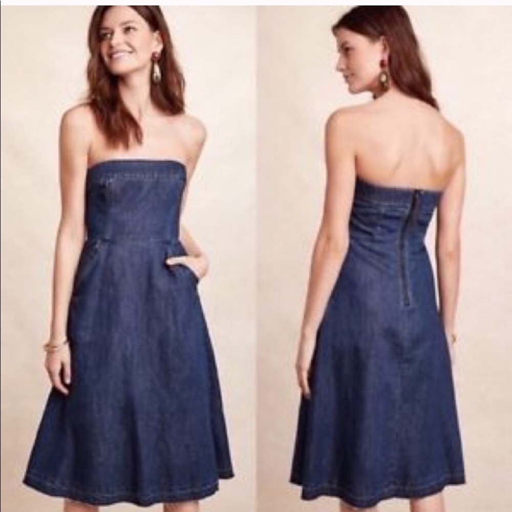 Anthropologie strapless dress